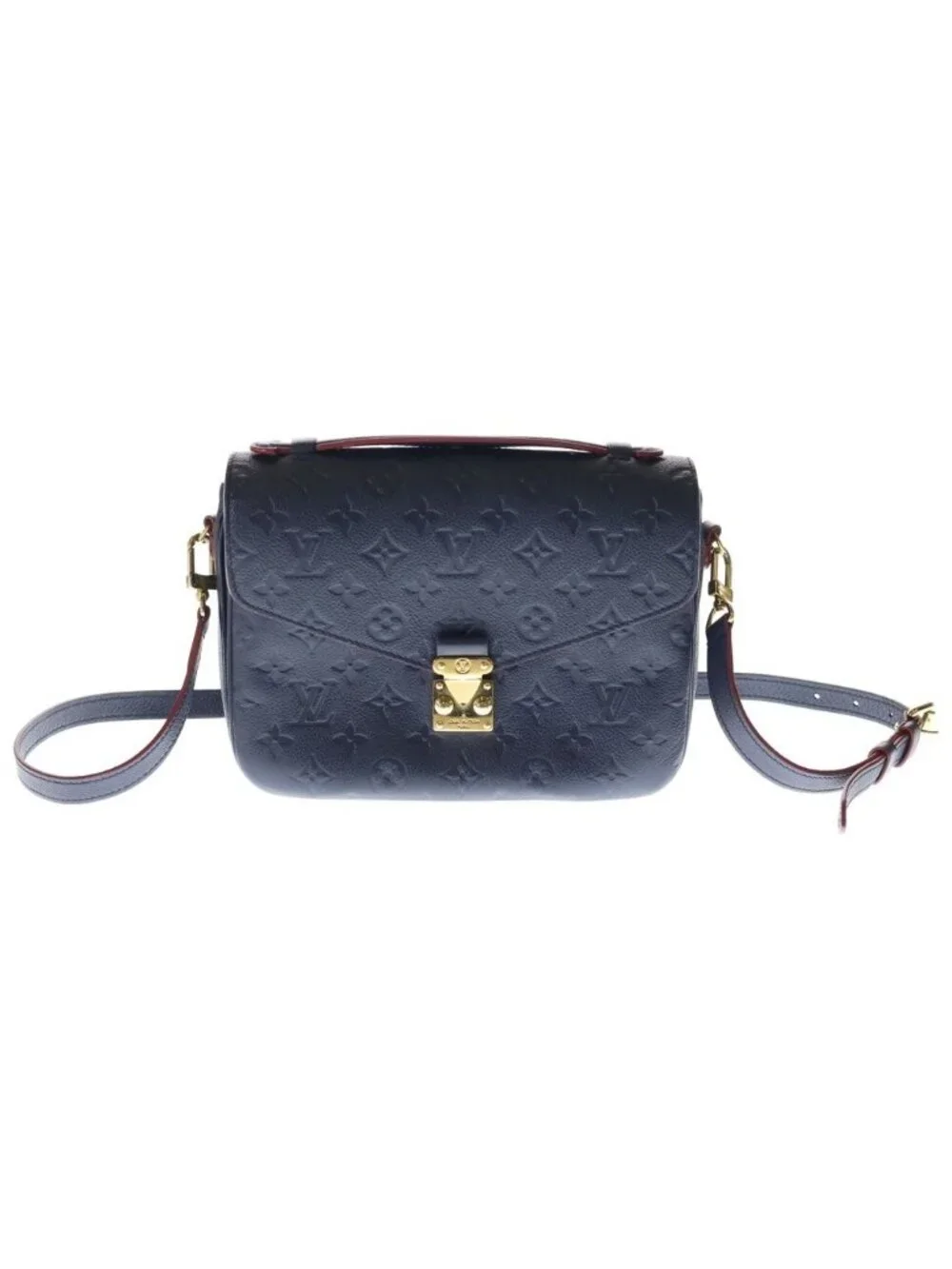 Louis Vuitton Monogram Empreinte Pochette Metis Marine Handbag